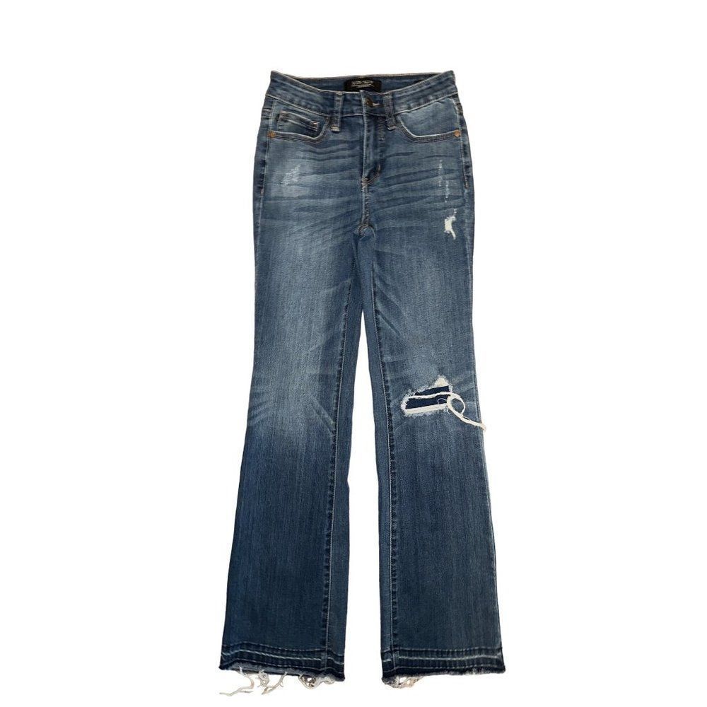 Judy Blue Distressed Bootcut Fit Jeans  Size 0/24